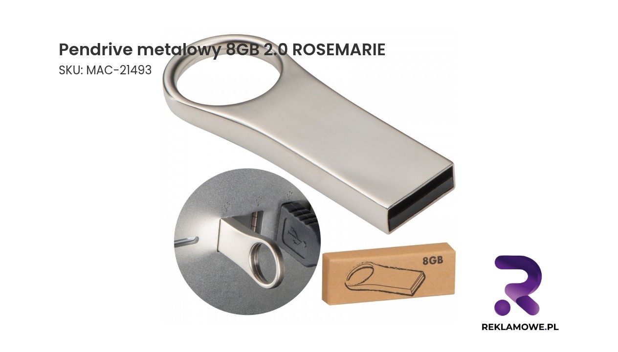 Pendrive metalowy 8GB 2.0 ROSEMARIE