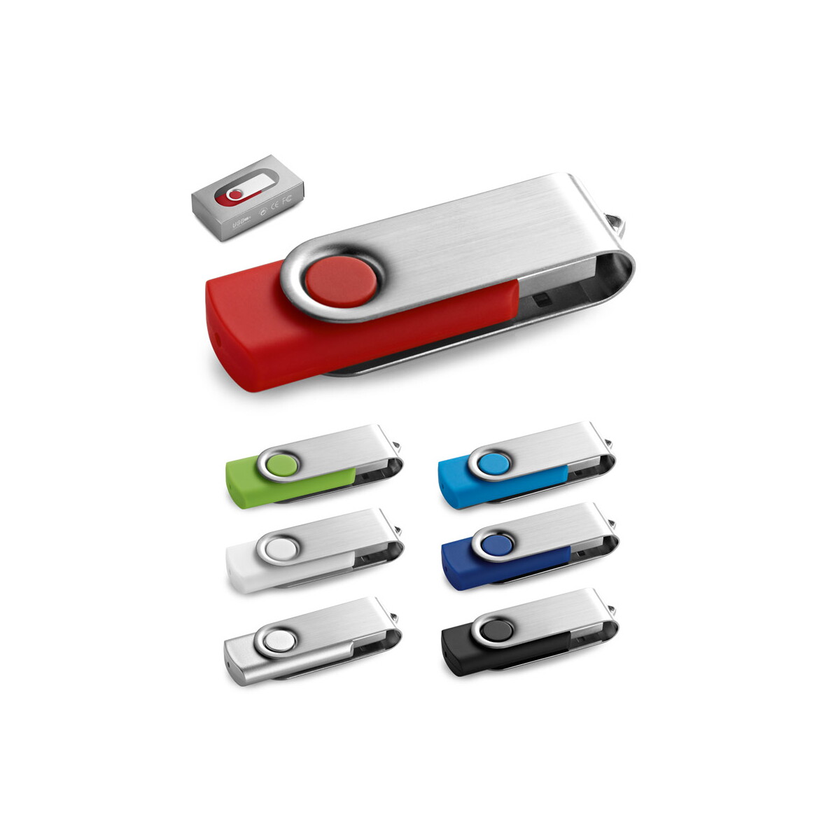 CLAUDIUS 16GB. Pamięć flash USB 16 GB z metalowym klipsem 97433_set