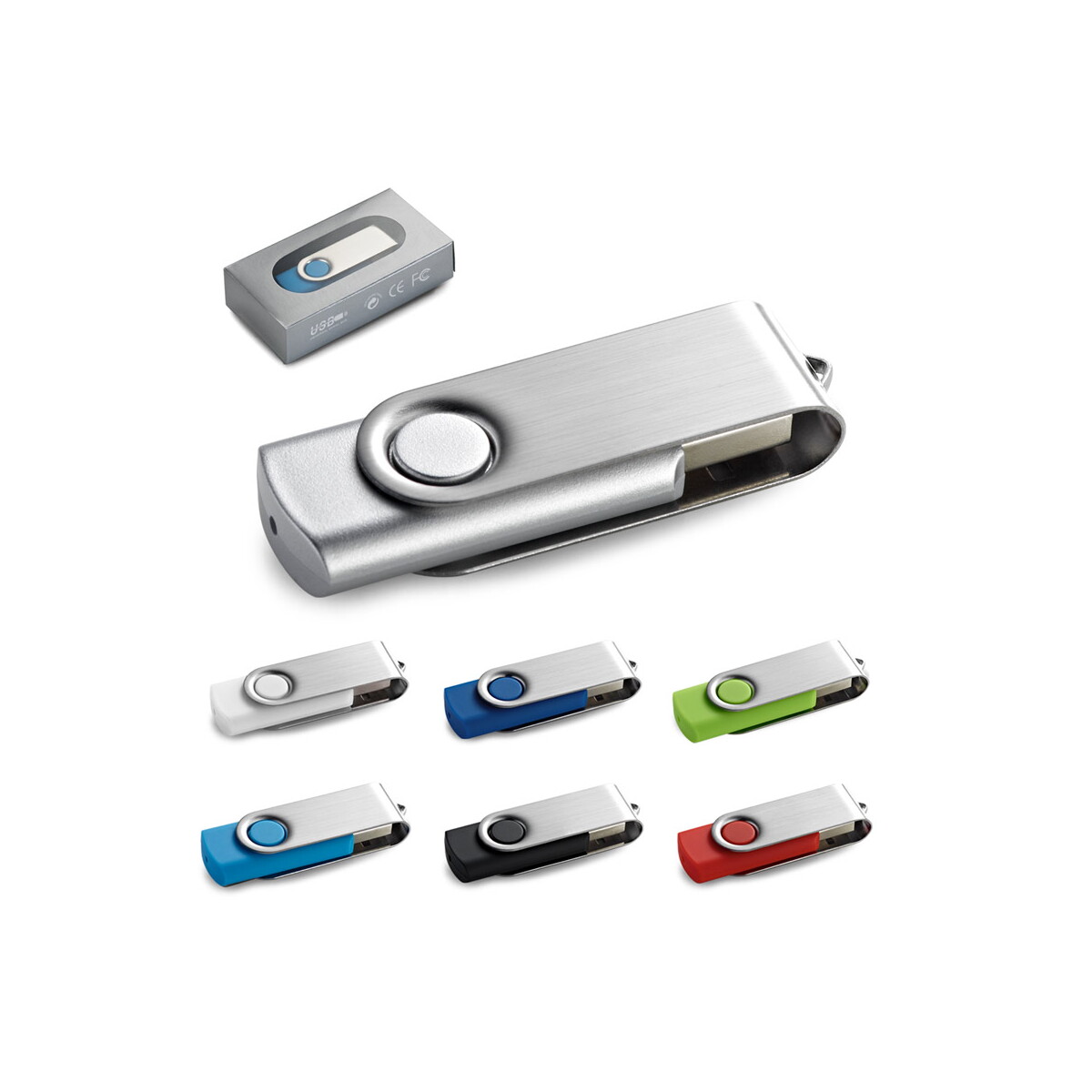 CLAUDIUS 4GB. Pamięć flash USB 4 GB z metalowym klipsem 97548_set